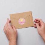 Labels - Thank you - Powder Pink - 250 Pieces - Image 2
