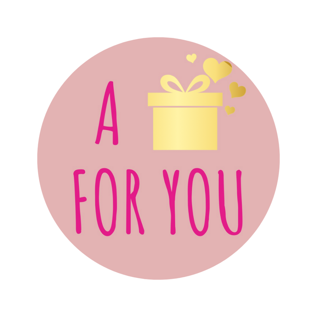 Etiketten – A gift for you - Poeder Roze – 250 Stuks