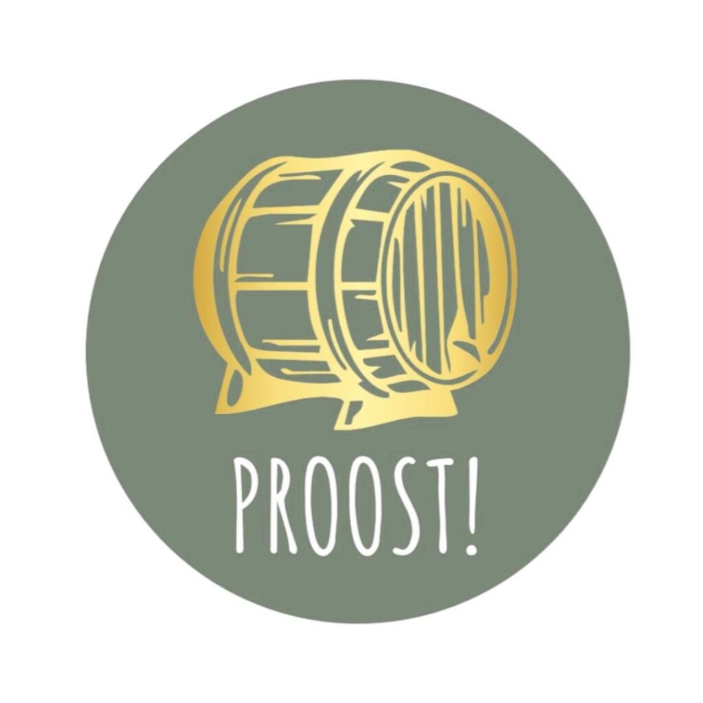 Etiketten – Proost! - Olijf Groen – 250 Stuks
