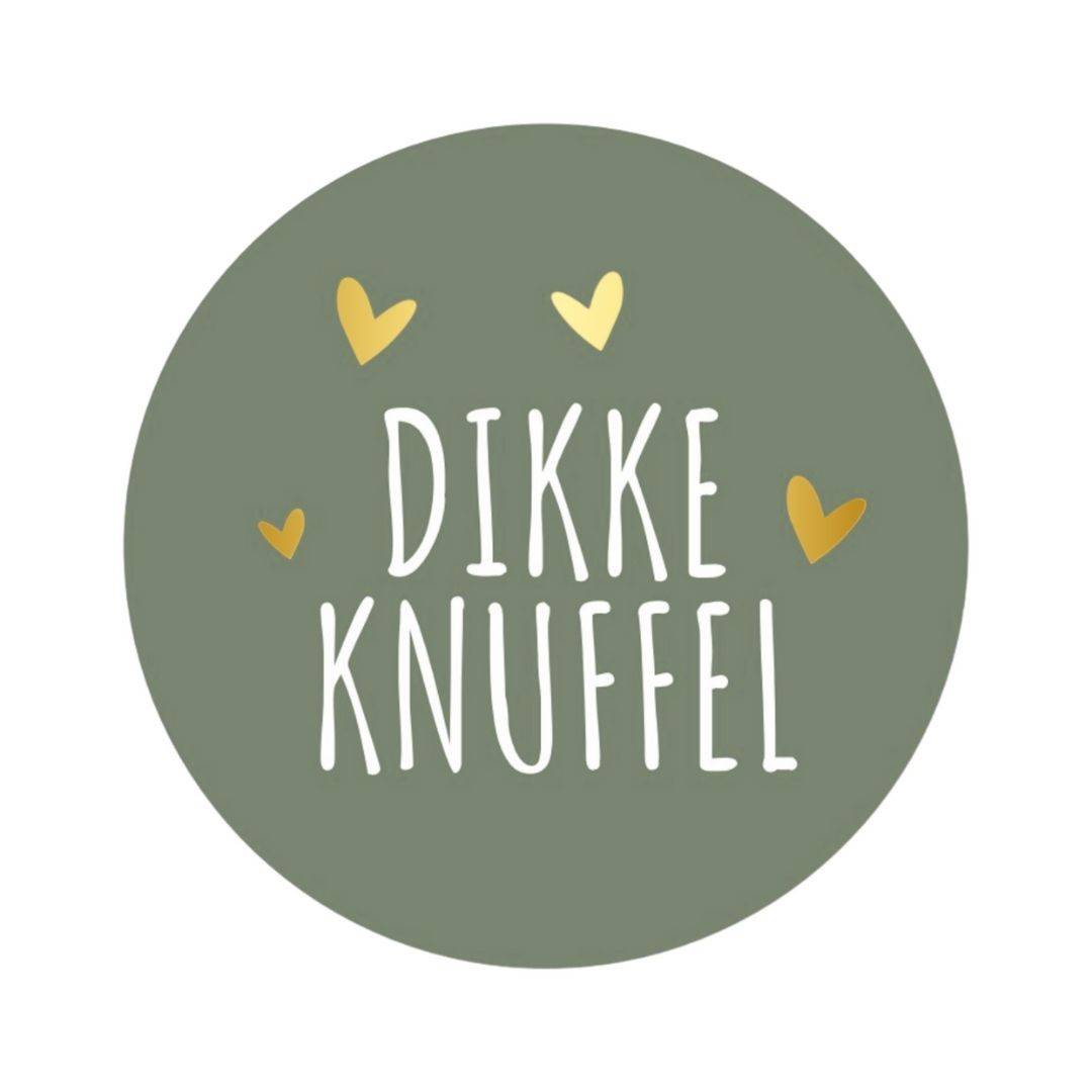Etiketten – Dikke Knuffel - Olijf Groen – 250 Stuks