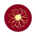 Etiketten - Blume - Bordeaux - 250 Stück.