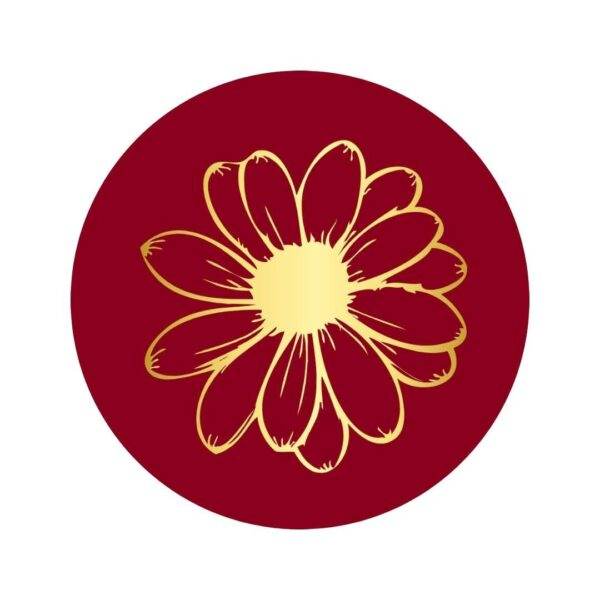 Labels - Flower - Bordeaux - 250 Pieces