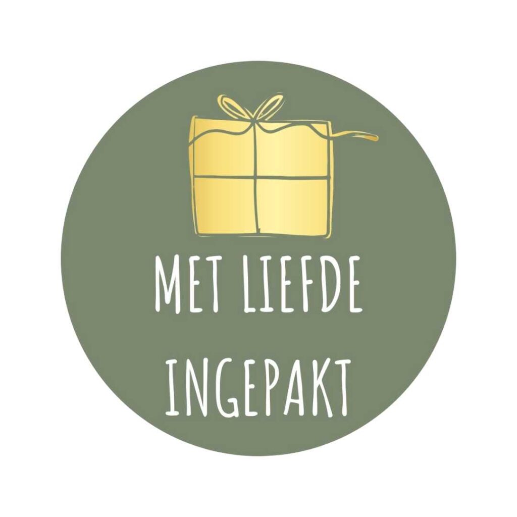 Etiketten – Met liefde ingepakt - Olijf Groen – 250 Stuks