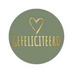 Etiketten – Gefeliciteerd - Olijf Groen – 250 Stuks