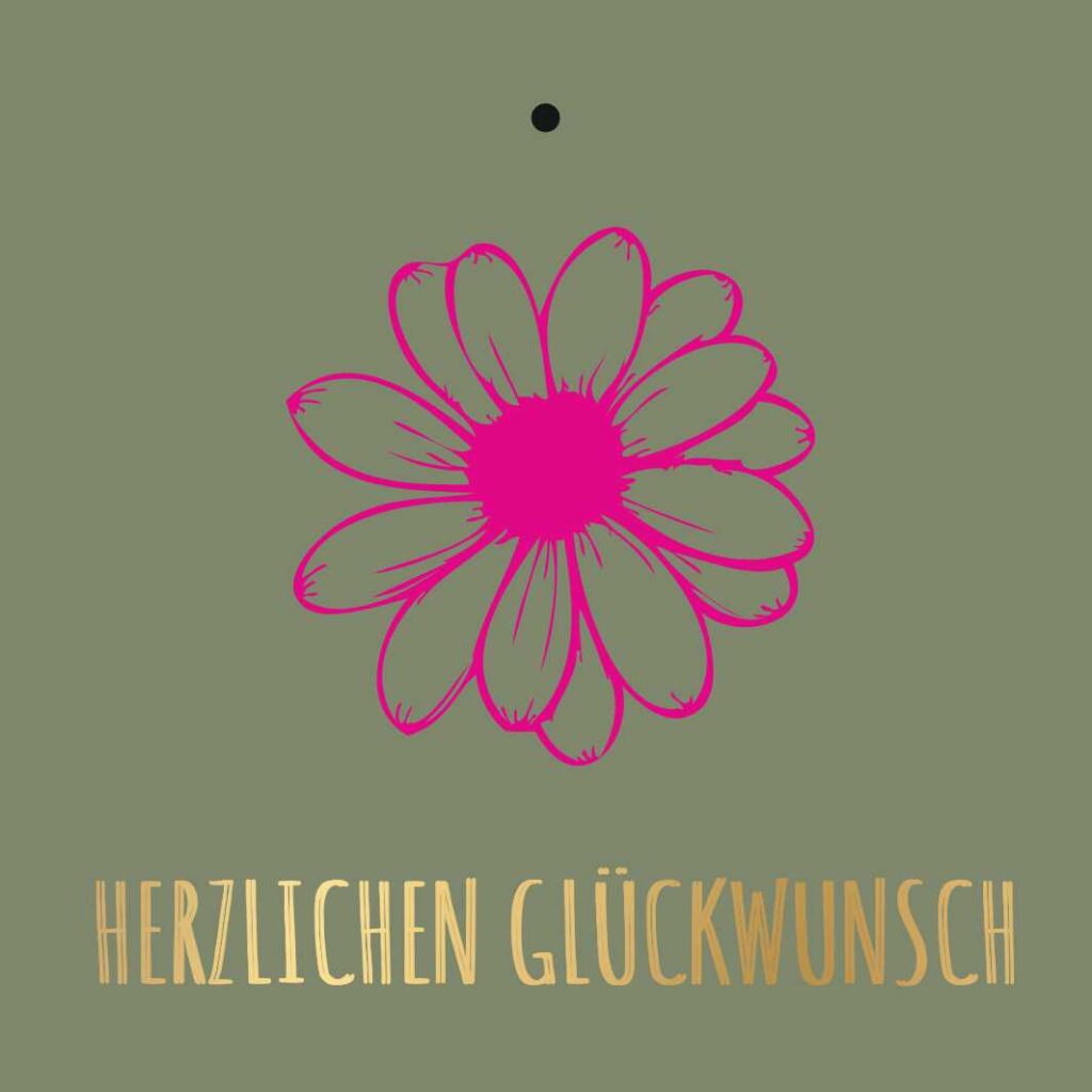 Geschenkkarte – "HERZLICHEN GLÜCKWUNSCH“ – 20 Stück