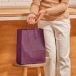 Papiertüte (M) – Bordeaux – 50 Stück – Bild 2