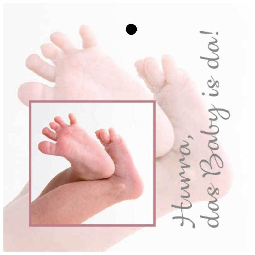 Geschenkkarte – “Hurra, das Baby ist da!“ – 20 Stück