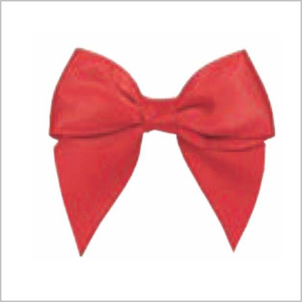 Sticky Bow Satin - 6cm - 24pcs - red