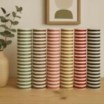 Papierrol – Streep Mosterd - 50cm x 100m - Afbeelding 2