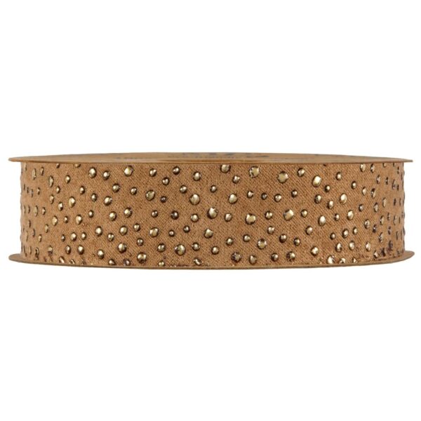 goudbruin lint goud stippen 25mm