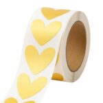 Labels - Heart gold - 25x28 mm - 250 pcs. - Image 2