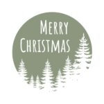 Etiketten – Frohe Weihnachten – Olivgrün – 250 Stück