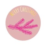 Etiketten – Frohe Weihnachten – Puderrosa – 250 Stück