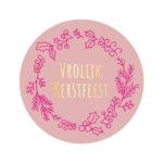 Etiketten – Frohe Weihnachten – Puderrosa – 250 Stück