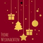 Cadeaukaartje - "Frohe Weihnachten" – 20 Stuks