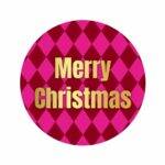 Etiketten – Frohe Weihnachten – Bordeaux / Pink – 250 Stück