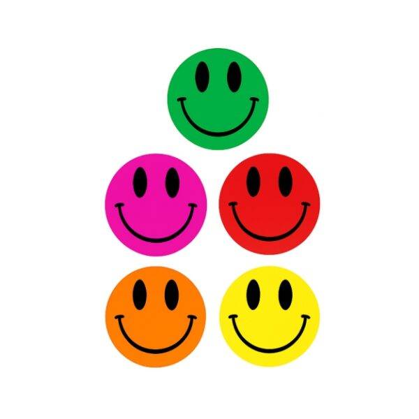 Etiketten - Smiley - Mix - 250 Stuks