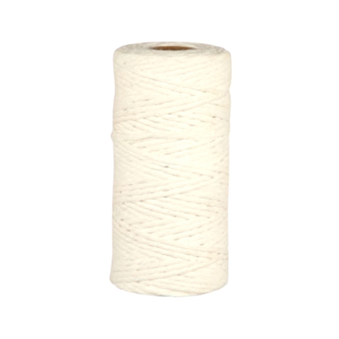 Gerecycled koord - Pet-Cotton - 5mm x 100 meter - Wit