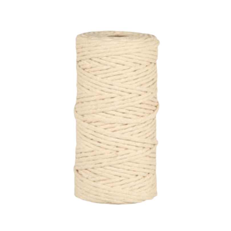 Gerecycled koord - Pet-Cotton - 5mm x 100 meter - Off-White