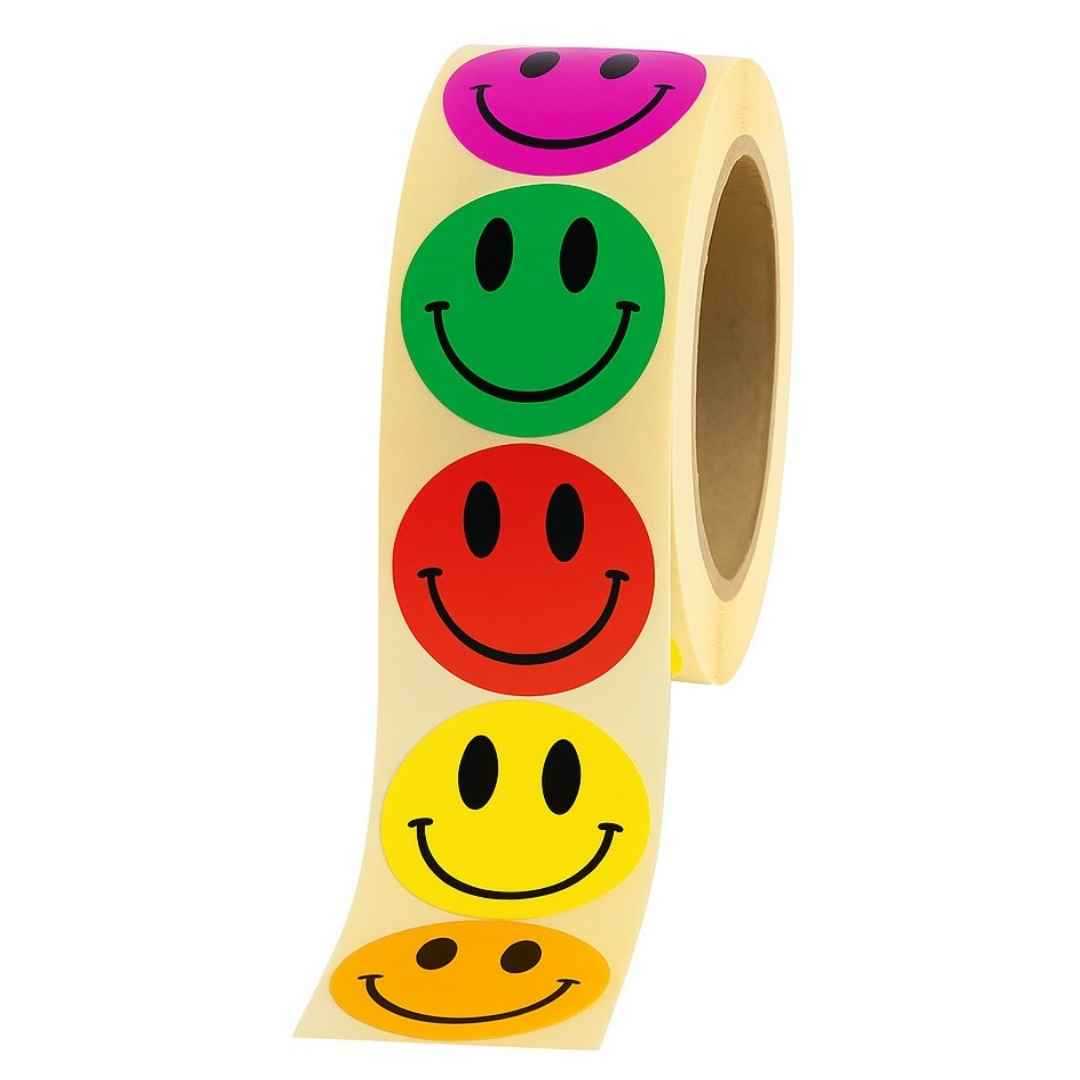 Etiketten - Smiley - Mix - 250 Stuks