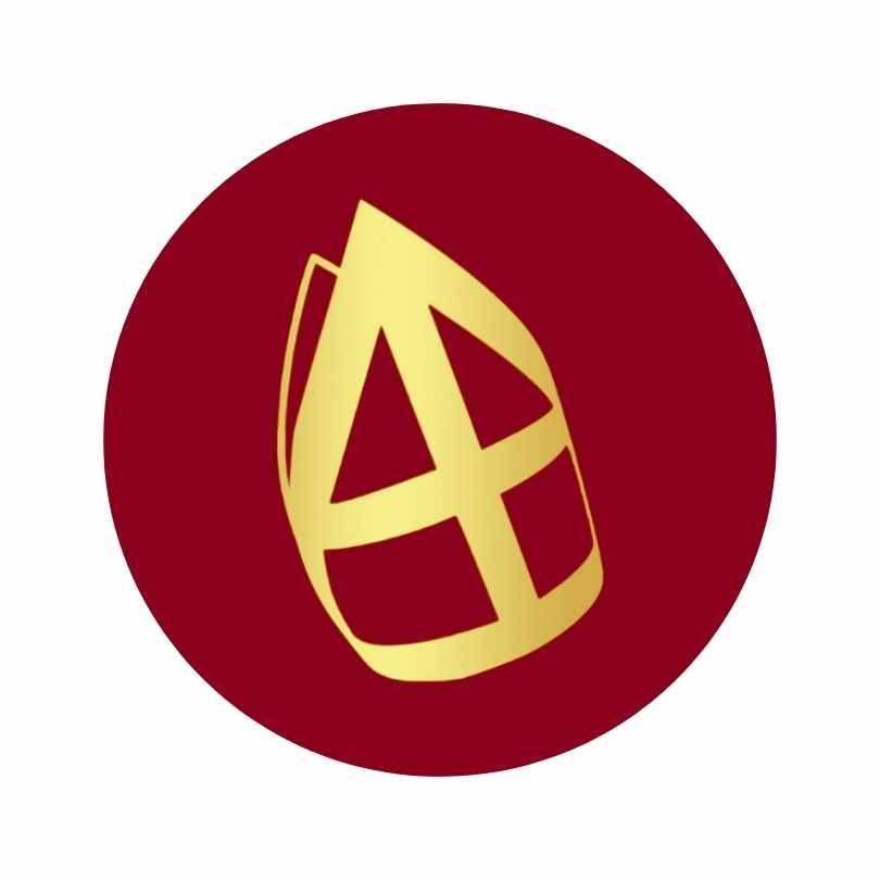 Etiketten – Mijter Sinterklaas - Bordeaux – 250 Stuks