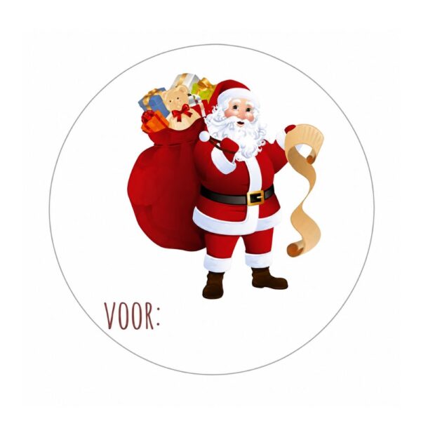 Labels – For: Santa Claus - White / Red – 250 Pieces