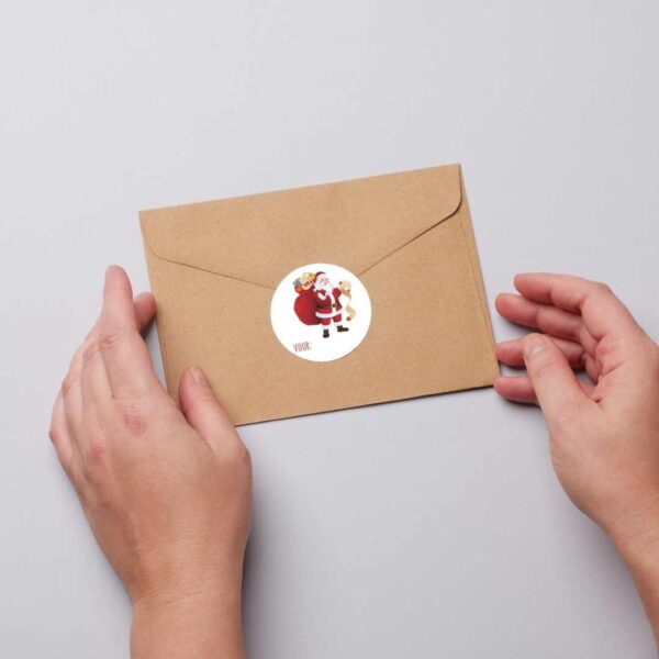 Sticker Kerstman Voor: