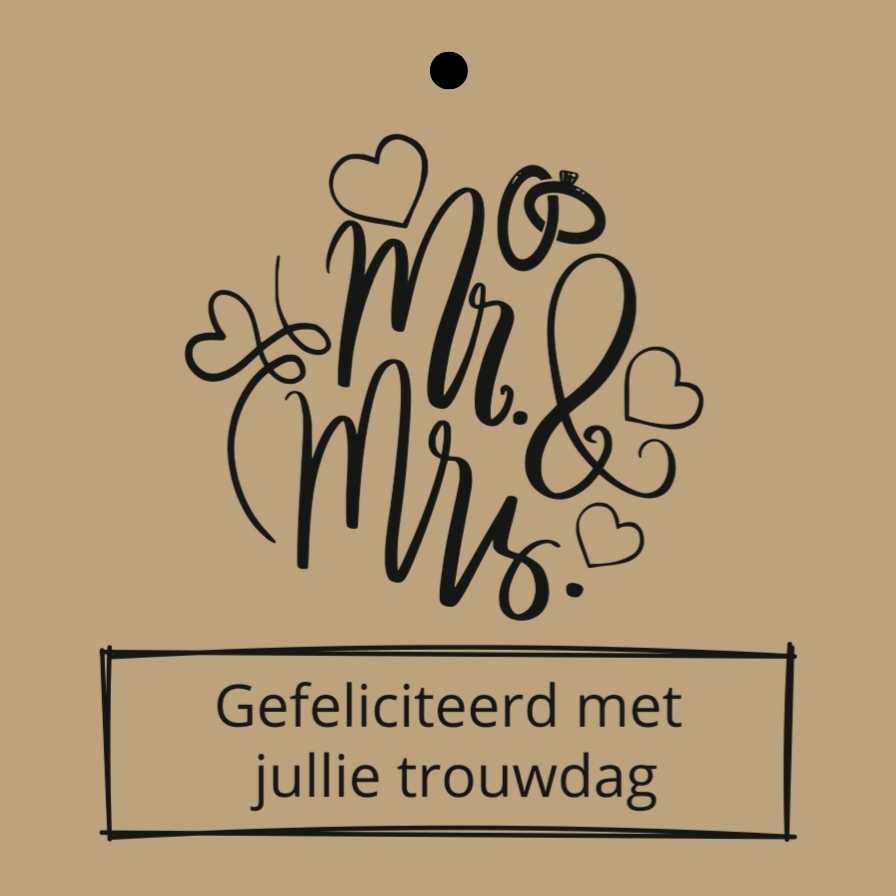 Cadeau kaartjes – 20 stuks – Gefeliciteerd met jullie trouwdag