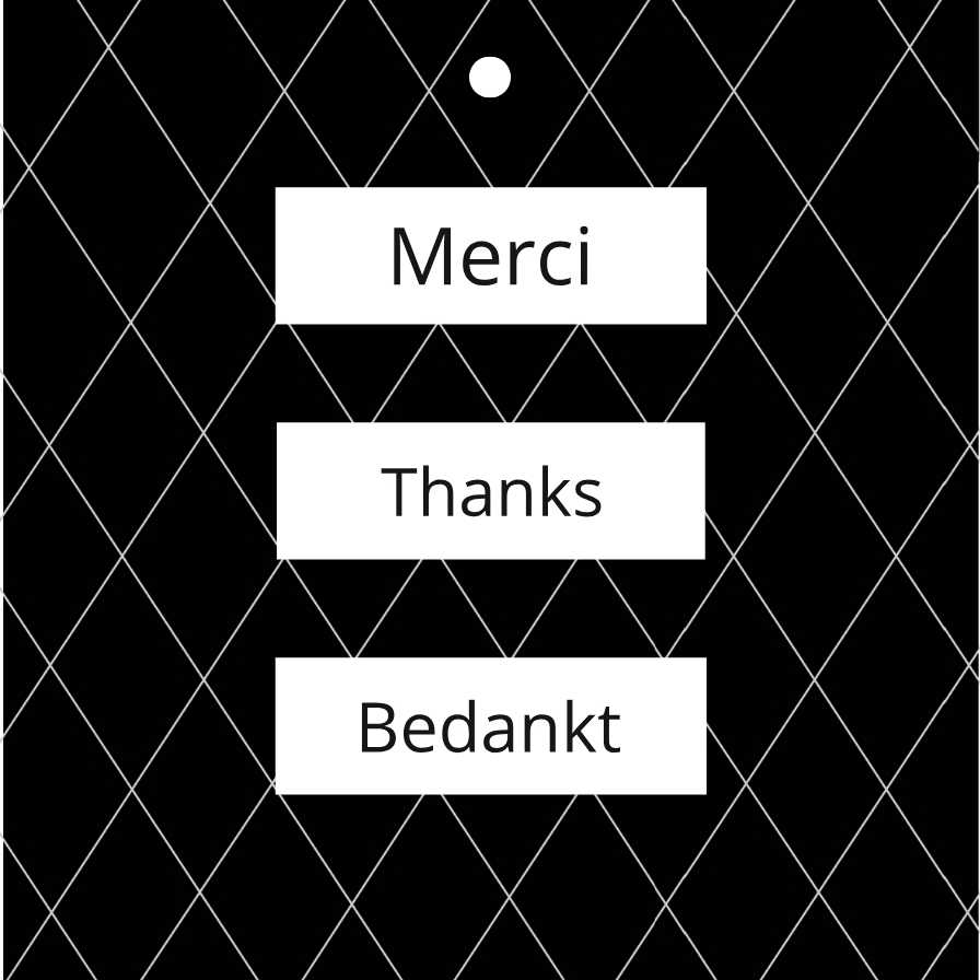 Cadeau kaartjes – 20 stuks – Merci, Thanks, Bedankt