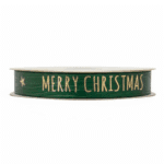 Paperlook ribbon - Merry Christmas - Dark Green