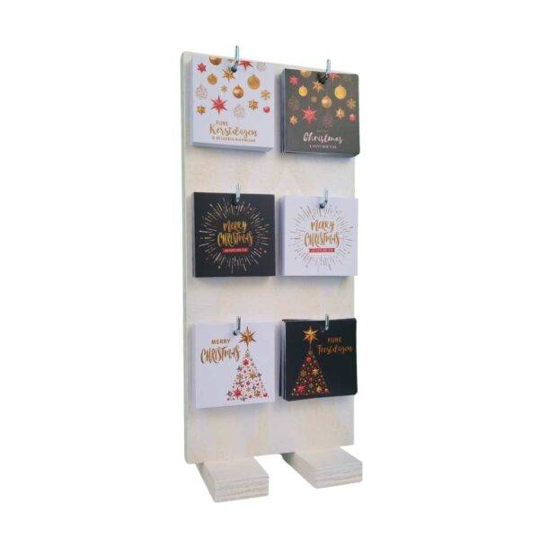 Display Kerst "Zwart & Goud" - 6 Haaks - 120 Kaartjes - Cadeaukaartjes