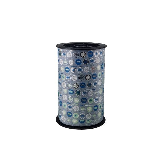 Krullint - Kerstsymbolen - Blauw/Zilver