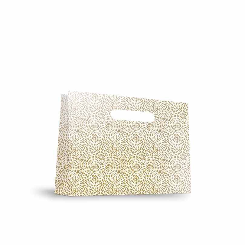 Papieren Tas (S) - Golden Swirl - 32x26x13 cm