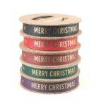 Paperlook ribbon - Merry Christmas - Dark Green - Image 2