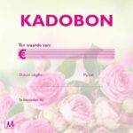 Cadeaubon Deluxe – “Voor jou” (Rozen) – 25 stuks (met groene envelop) - Afbeelding 2