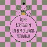 Cadeaukaartje - "Fijne kerstdagen en..." – 20 Stuks