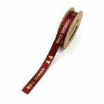 Satinband - Frohe Weihnachten - Bordeaux – Bild 2