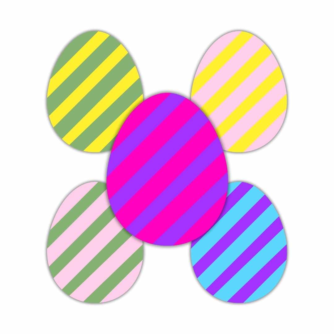 Labels - Easter Egg - Mix - 1250 Pieces