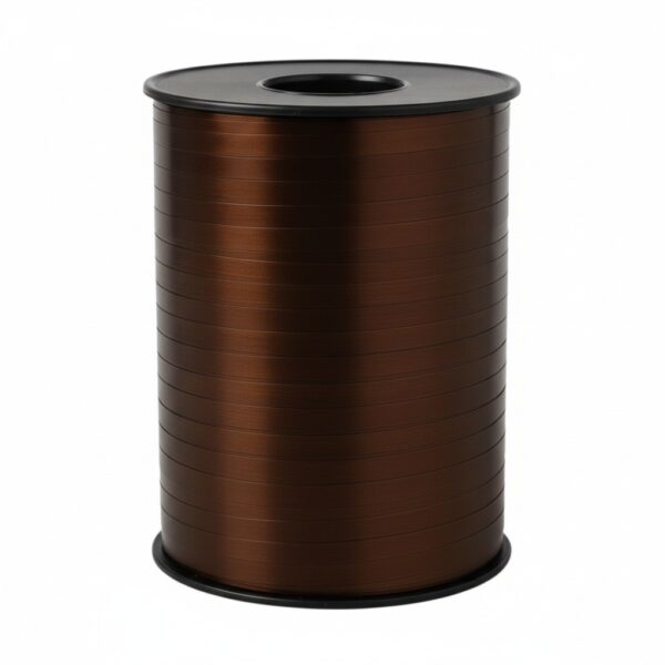 chocoladebruin mat metallic krullint