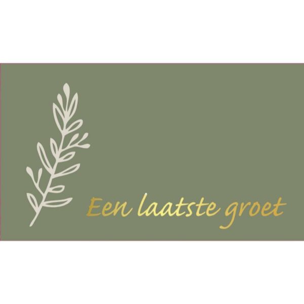 Rouwkaart - "Een laatste groet" - 20 Stuks
