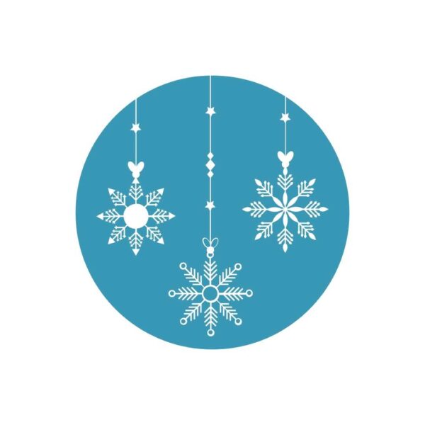 Etiketten – Sneeuwvlokjes - Blauw – 250 Stuks