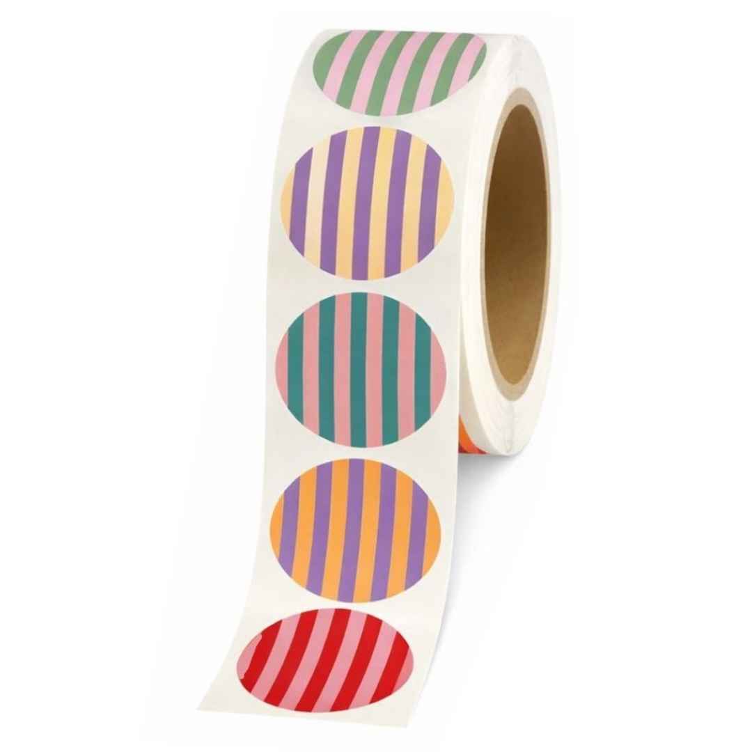 Etiketten - Stripes - Mix - 250 Stuks