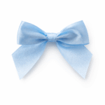 Satin bows – light blue – 24 pieces