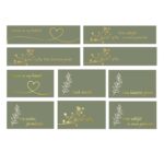 Rouwkaarten Set - "Olive Gold" - 200 Stuks - Afbeelding 2