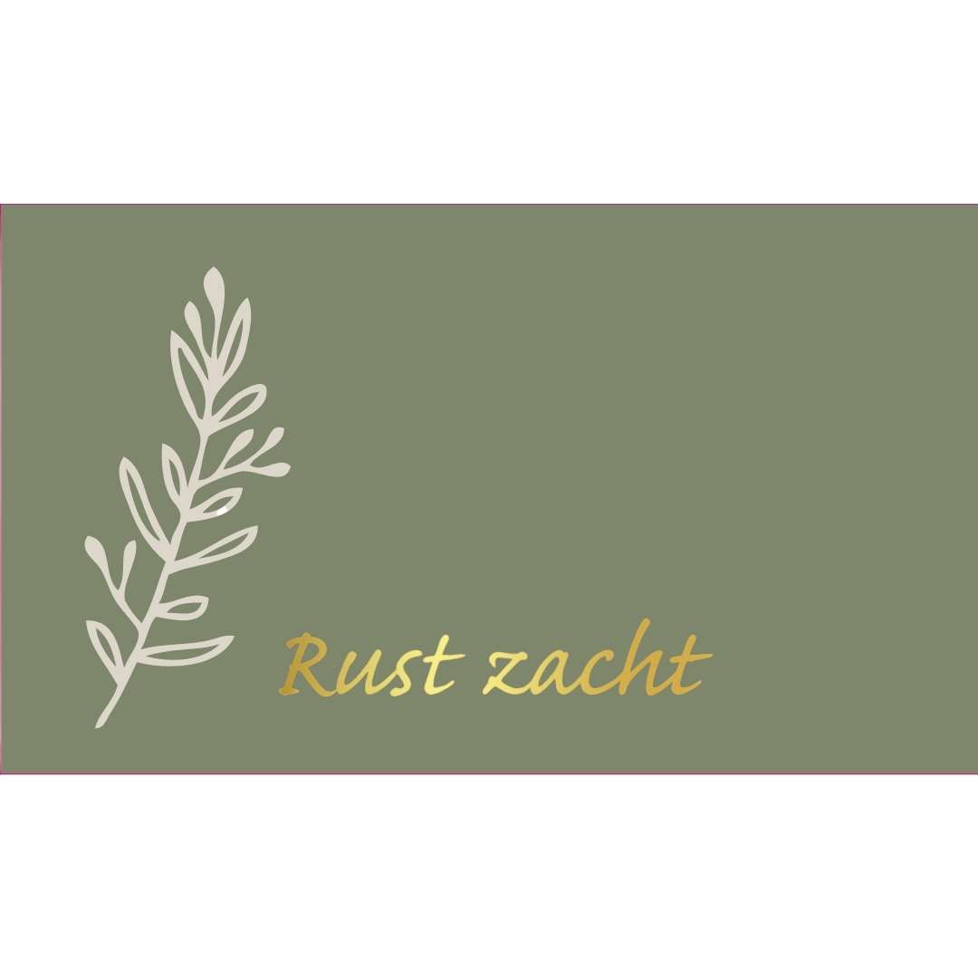 Rouwkaart - "Rust zacht" - 20 Stuks