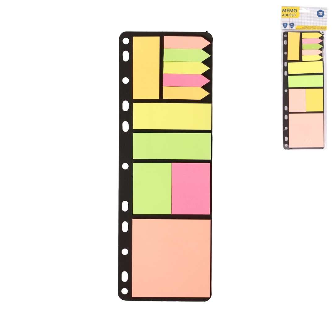 Sticky Notes Set – 264 Memo Notes – Geel, Oranje & Roze