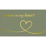 Beileidskarte – "Für immer in meinem Herzen" – 20 Stücke