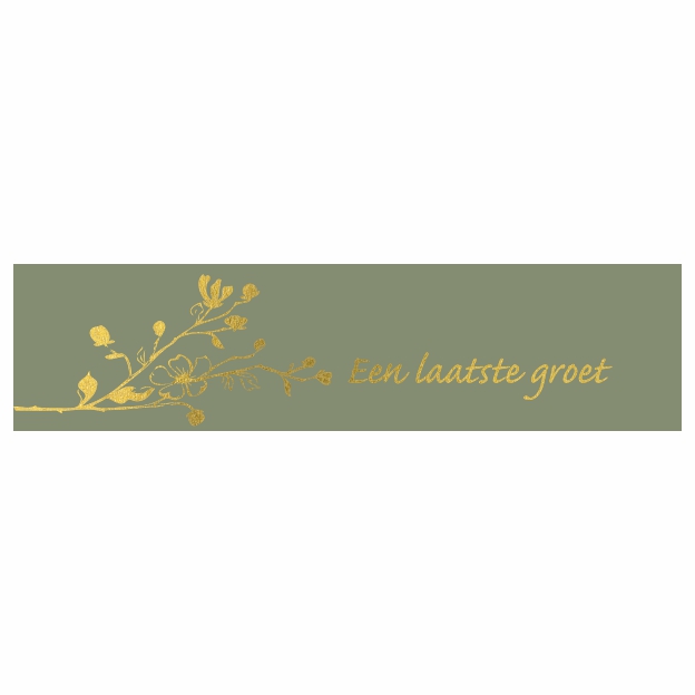 Rouwkaart - Lang - "Een laatste groet" - 20 Stuks