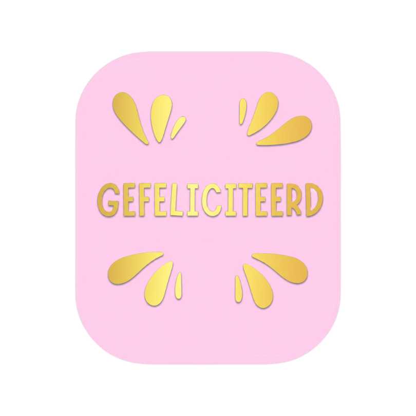 Etiketten – Gefeliciteerd - Roze – 250 Stuks
