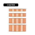 Satijn Lint Peach - 50m - / Double Satin Classic - Afbeelding 2